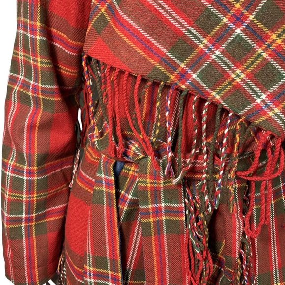 TASHA POLIZZI Sussex Plaid Tie Coat - Picture 7 of 11